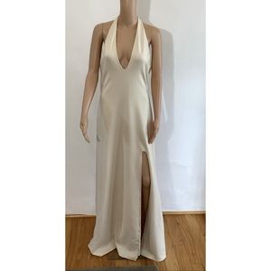 HALSTON CARINA HALTER GOWN